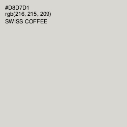 #D8D7D1 - Swiss Coffee Color Image